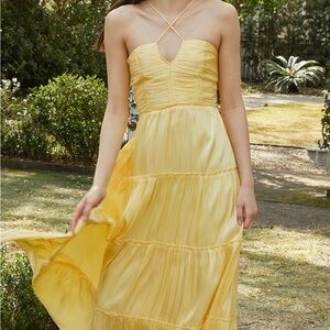 Few moda yellow east dress size small